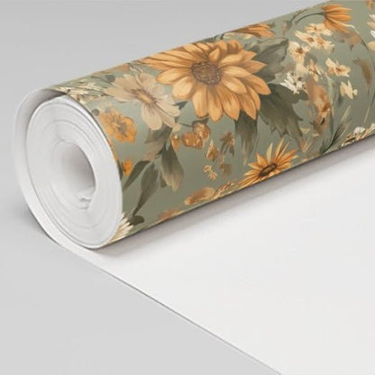 Farmhouse Blooms Wallpaper - Painted Paper