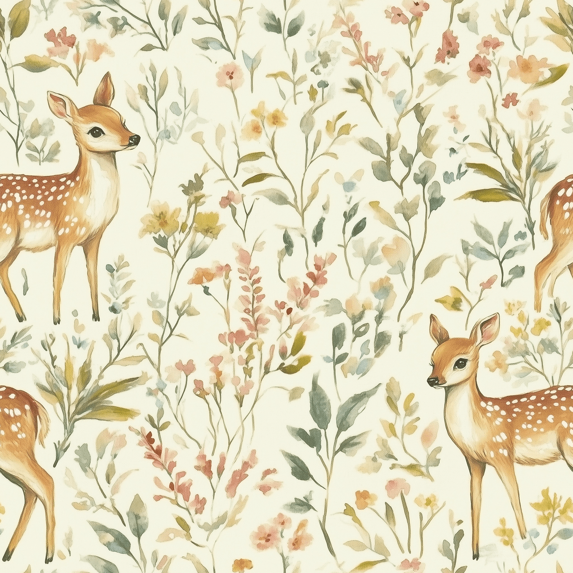 Fawn Meadow Wallpaper - Painted Paper