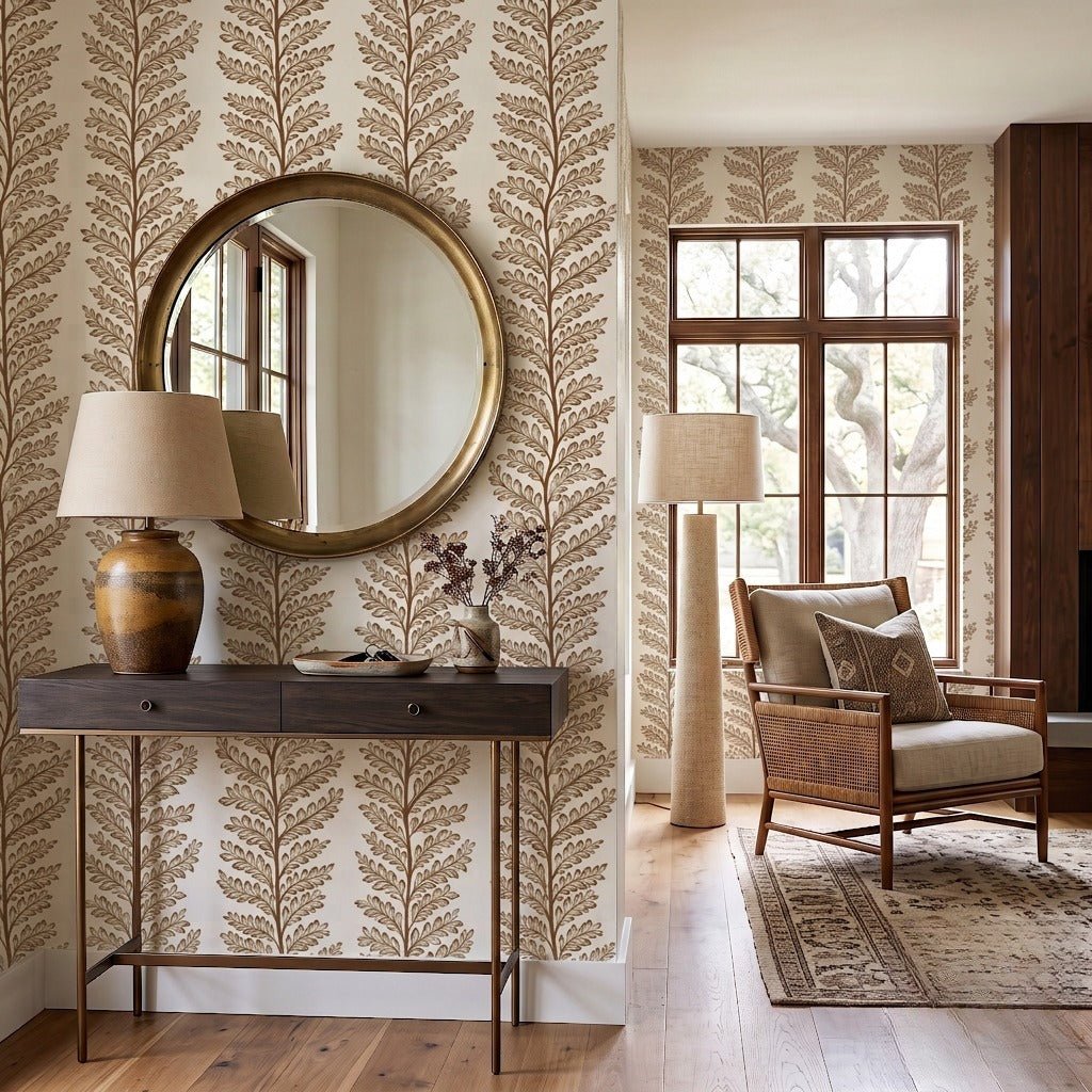 Fern Stripe Wallpaper - Painted Paper