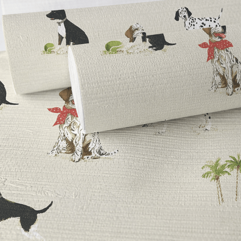 Fetch & Leisure Faux Grasscloth Wallpaper - Painted Paper