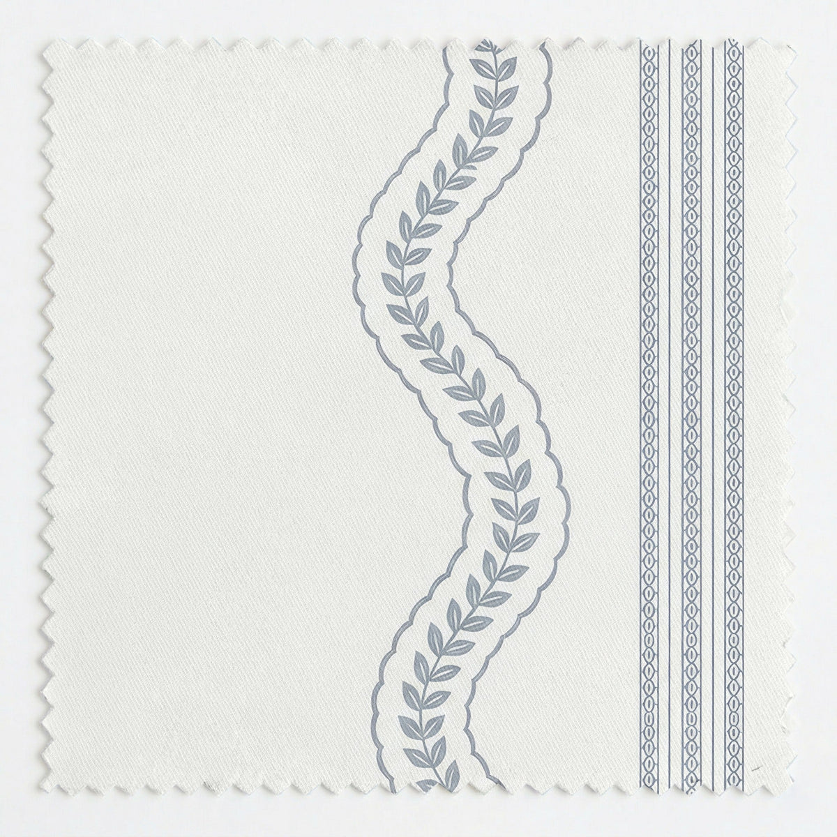Fine Vine - Blue - Fabric - Painted Paper