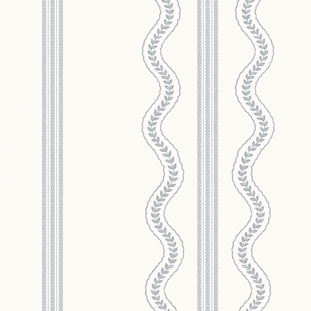 Fine Vine - Blue Wallpaper - Painted Paper
