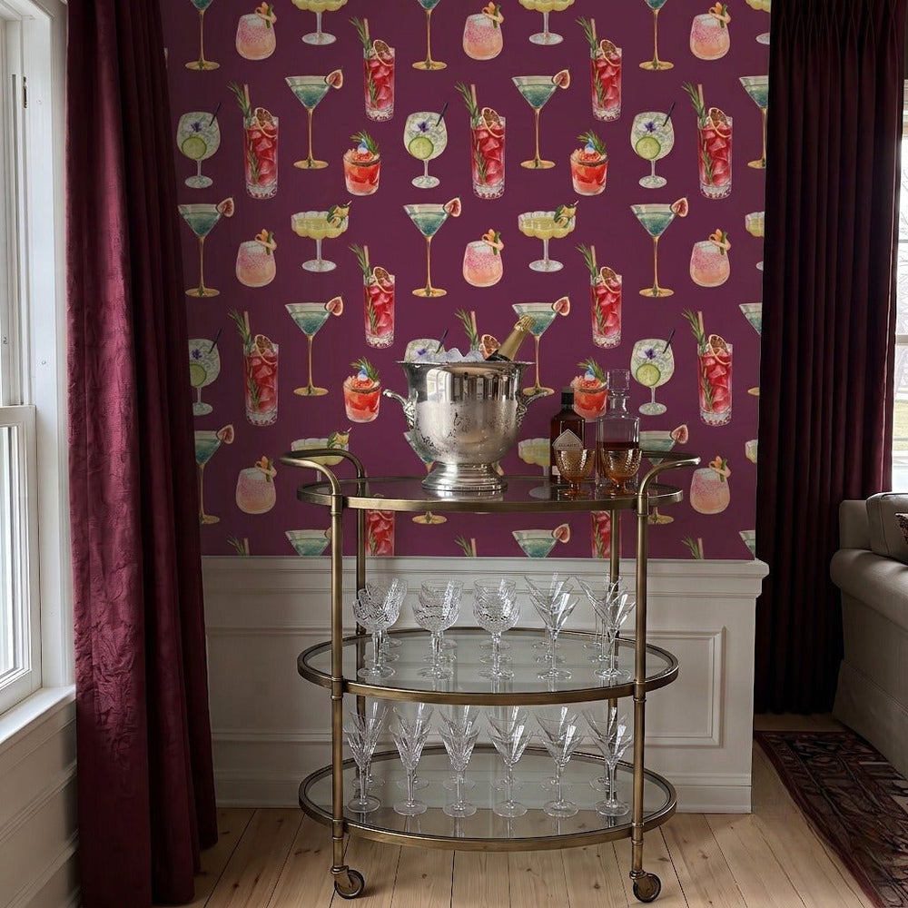 Five Oh Clock Wallpaper - Painted Paper