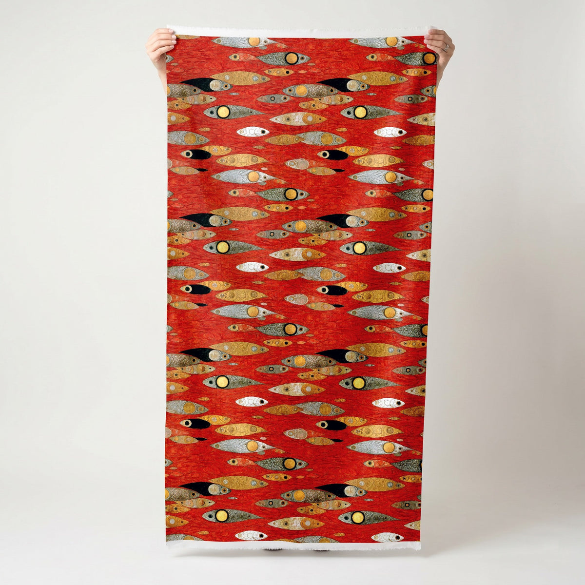 Floating - Fabric - Painted Paper