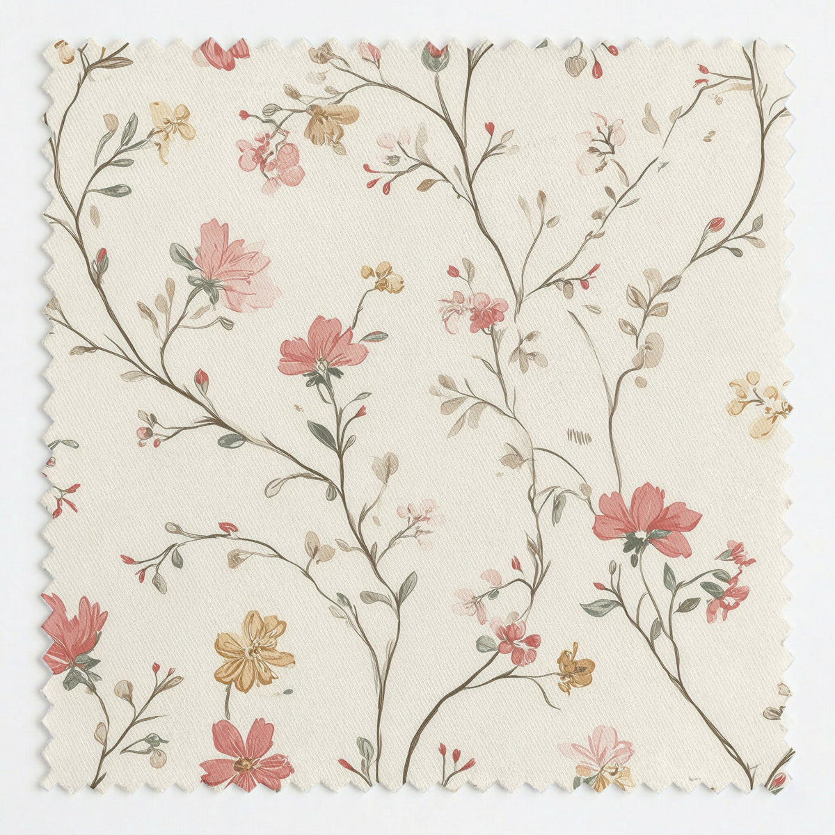 Flonnie Floral - Fabric - Painted Paper