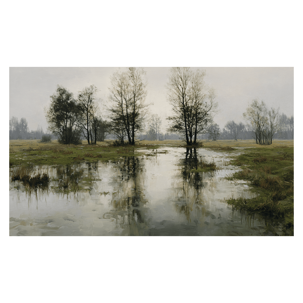 Flooded Meadow - Tapestry - Painted Paper