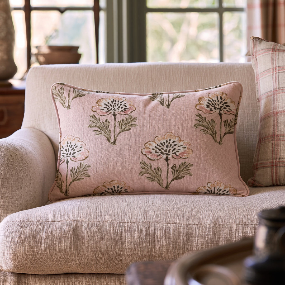 Flora Cascade Throw Pillow - Painted Paper