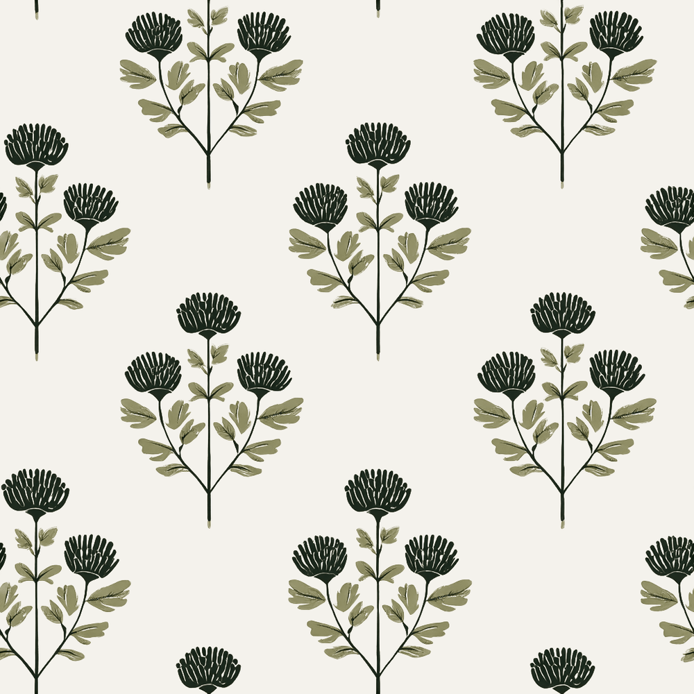Flora Folk Wallpaper - Painted Paper