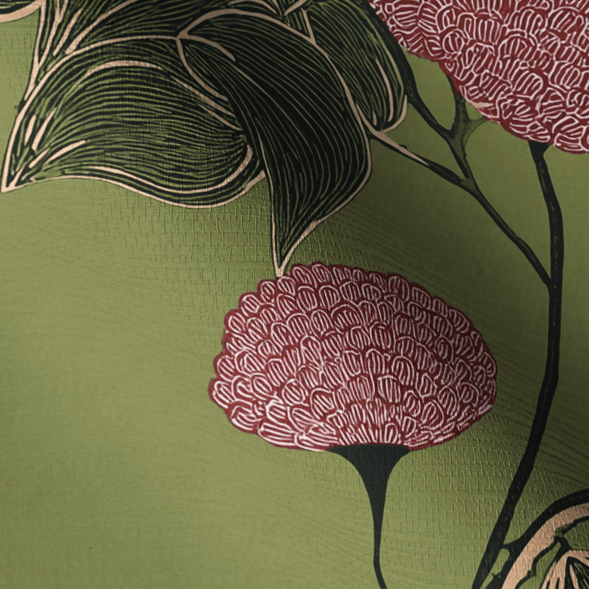 Flora Fresco Faux Grasscloth Wallpaper - Painted Paper