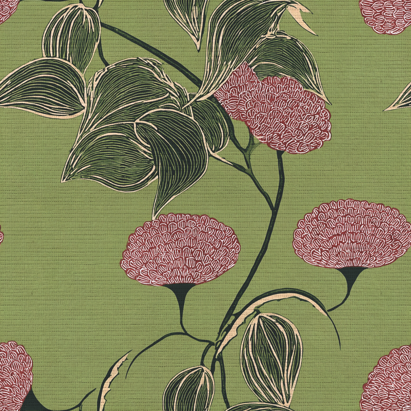 Flora Fresco Faux Grasscloth Wallpaper