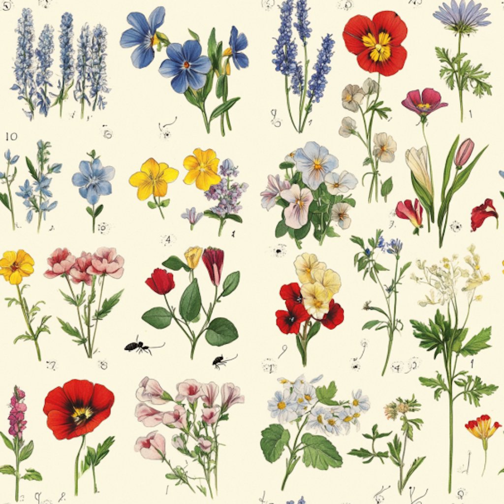 Flora Sketch Wallpaper - Painted Paper