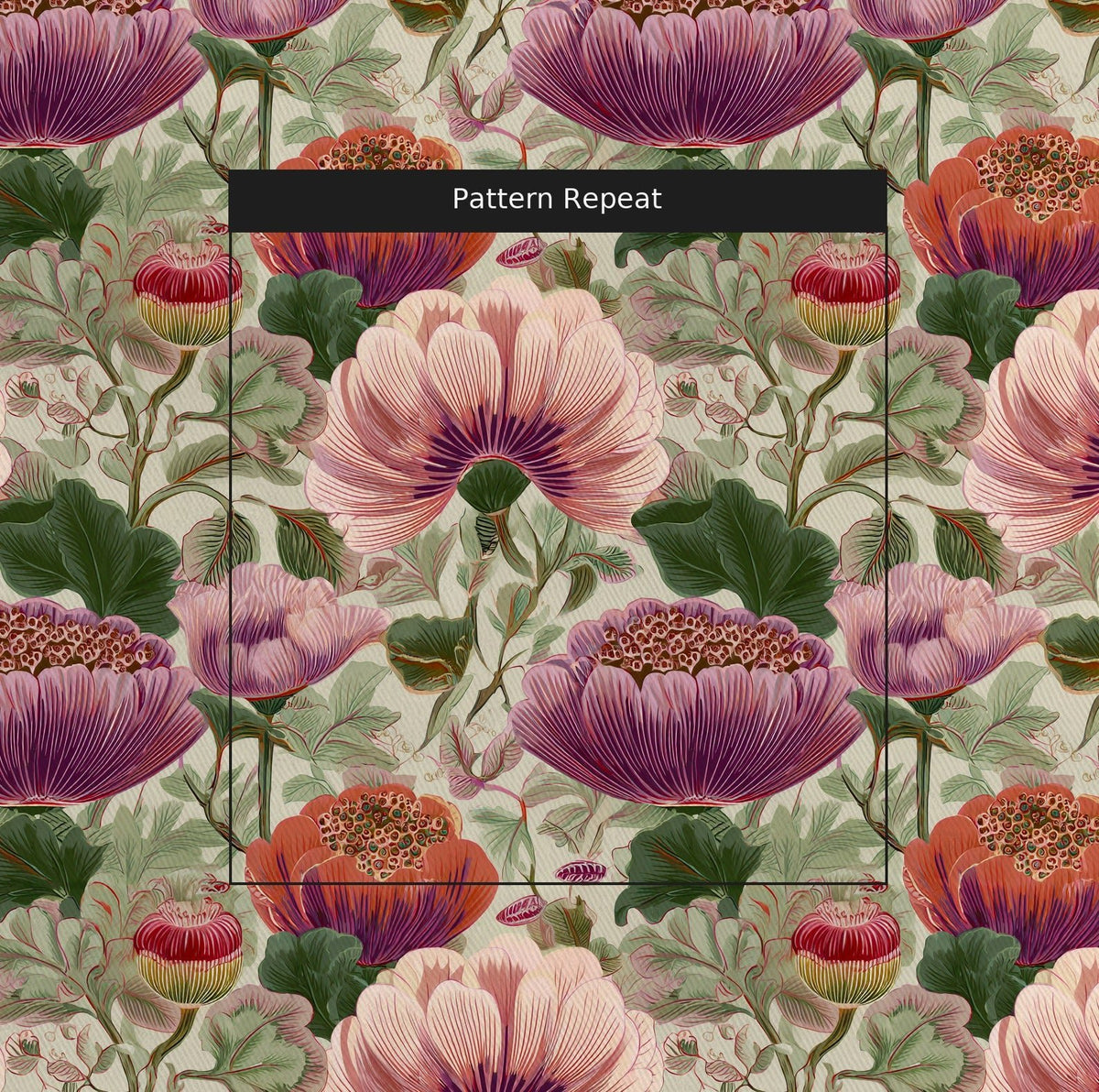 Floral Escape - Fabric - Painted Paper