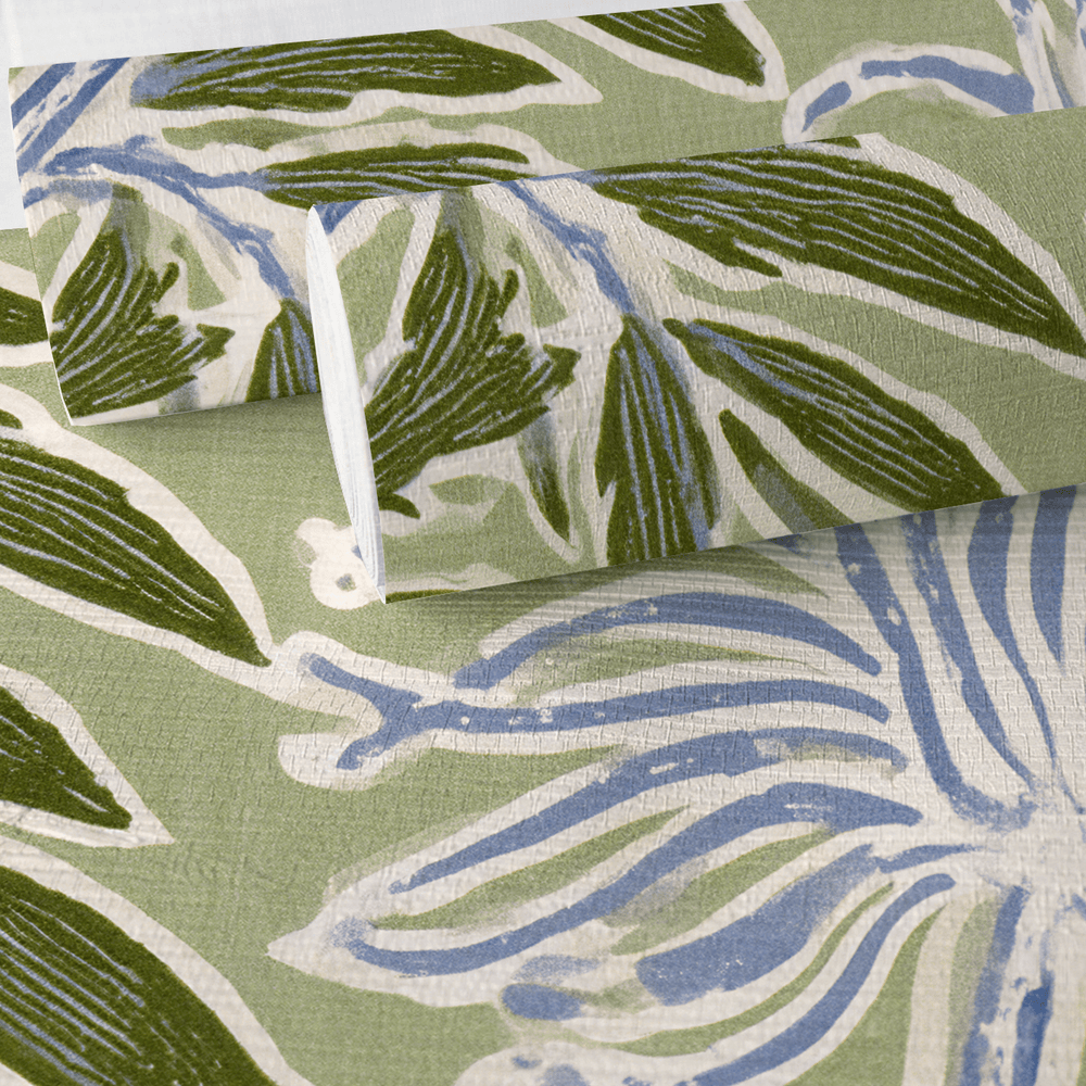 Flourish & Frill Faux Grasscloth Wallpaper - Painted Paper