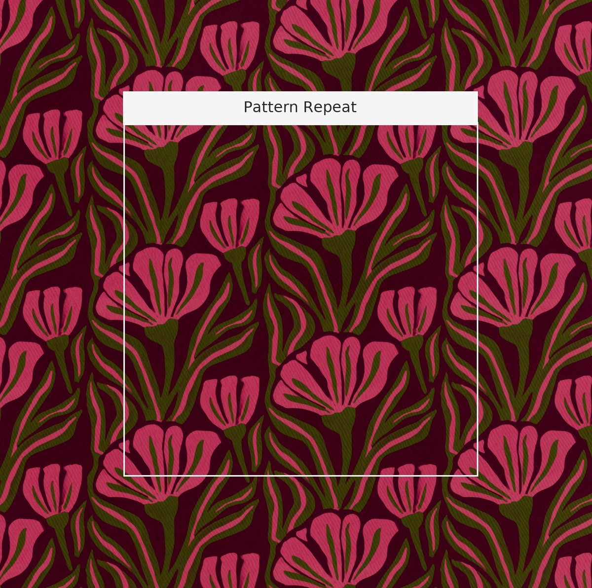 Flower Power - Fabric - Painted Paper
