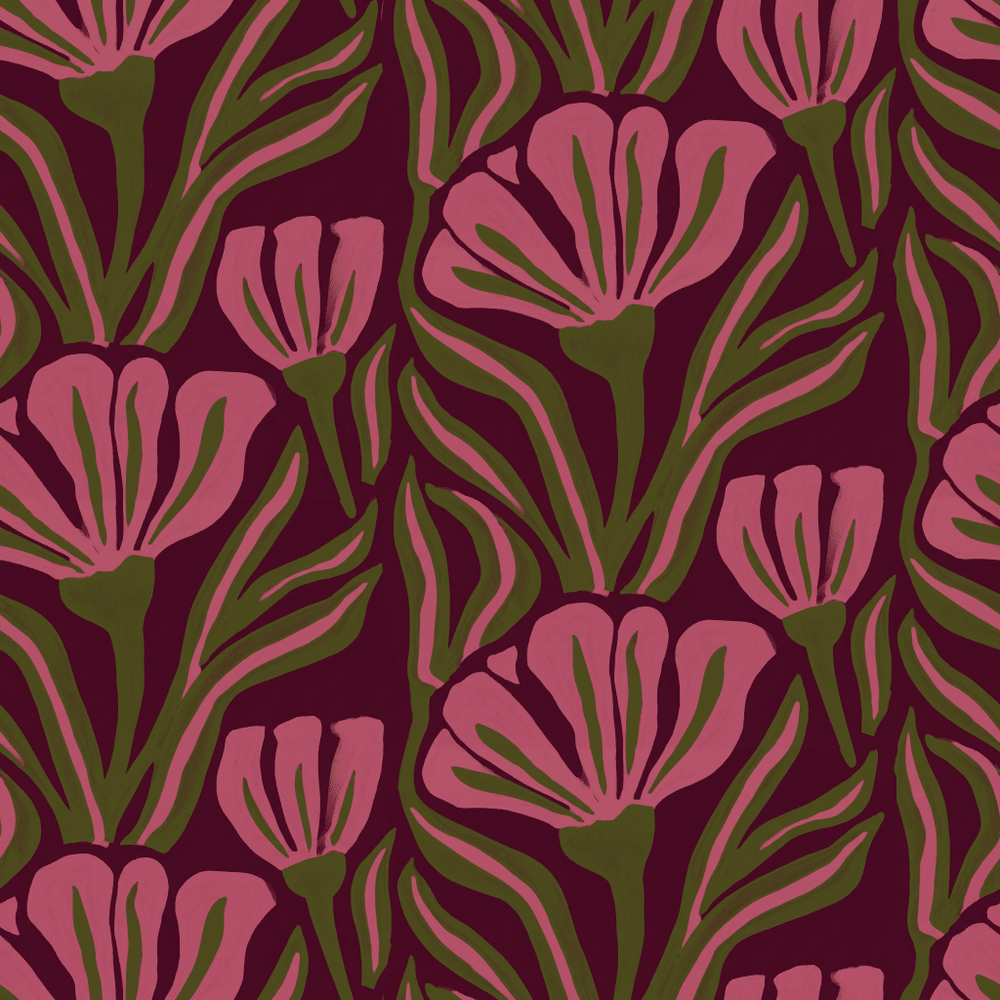 Flower Power Wallpaper - Painted Paper