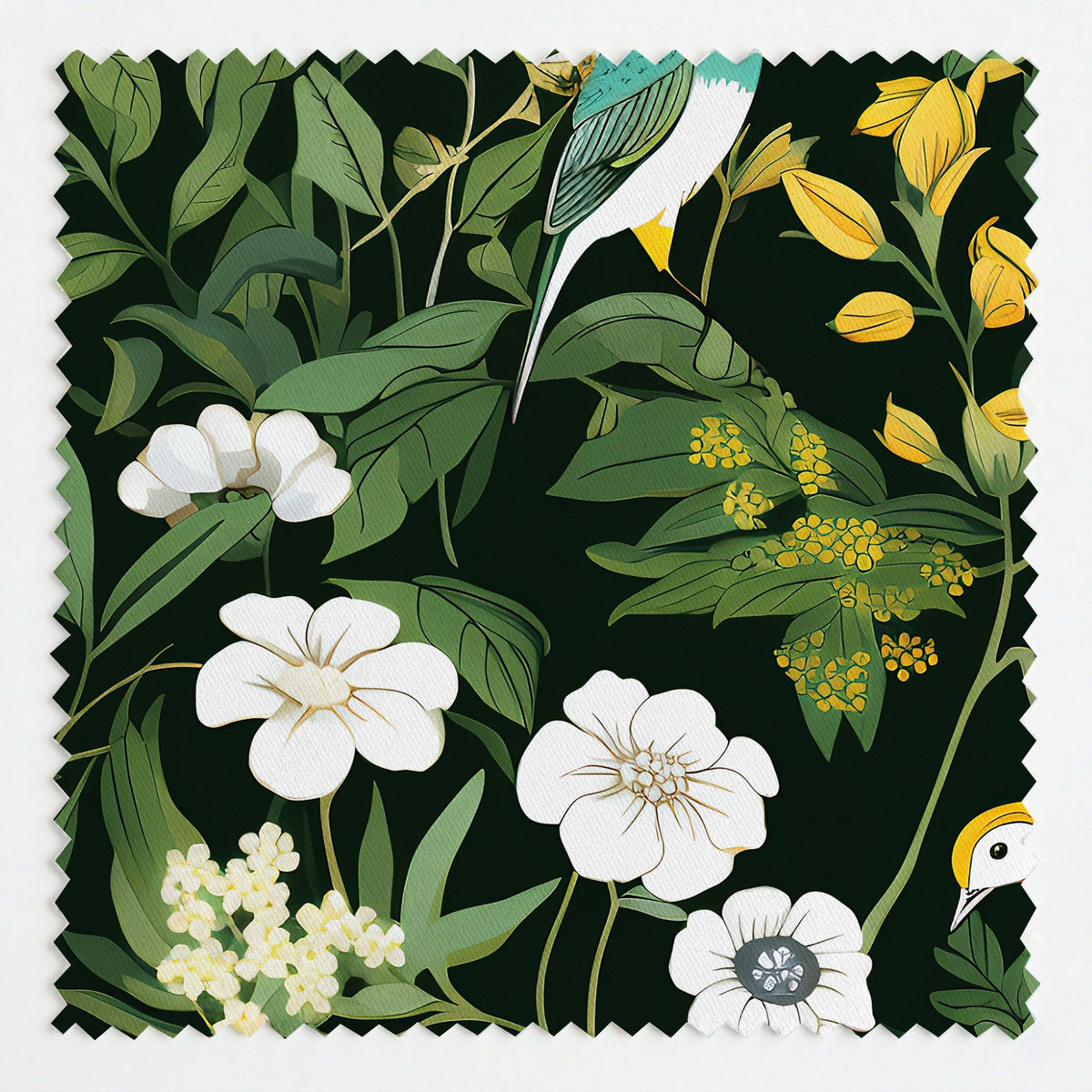 Forest Birds - Fabric - Painted Paper
