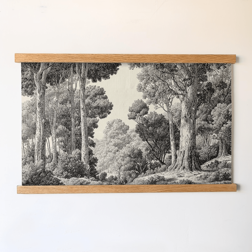 Forest Linework - Tapestry - Painted Paper