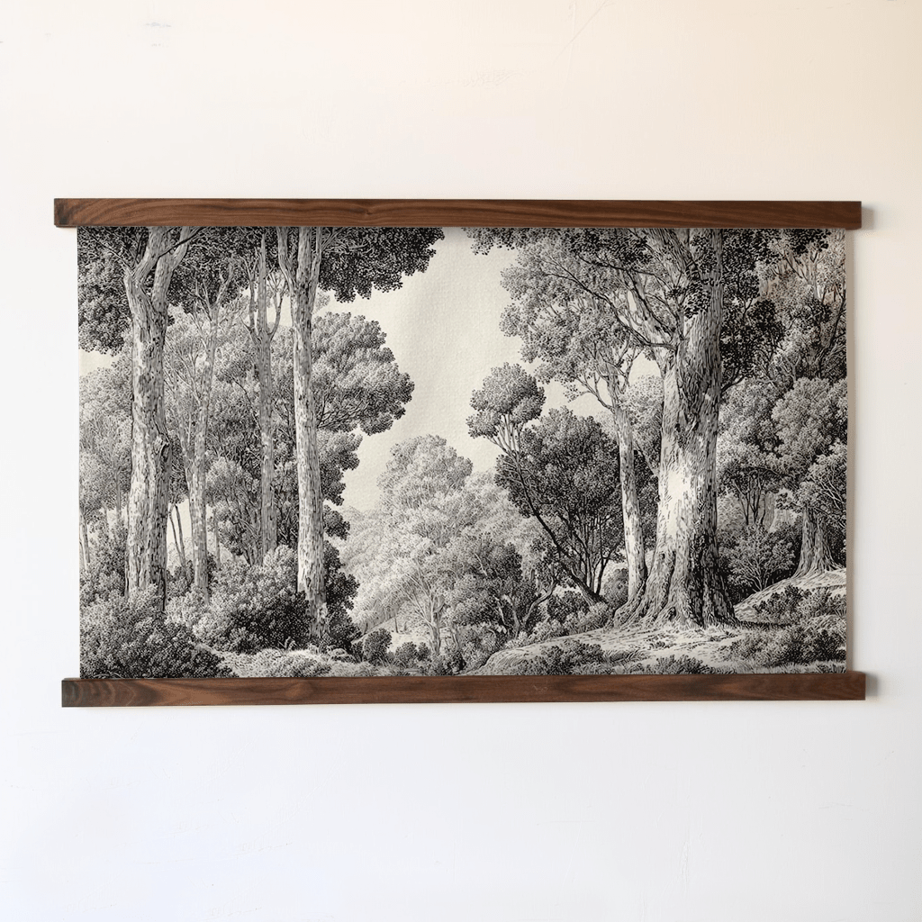 Forest Linework - Tapestry - Painted Paper