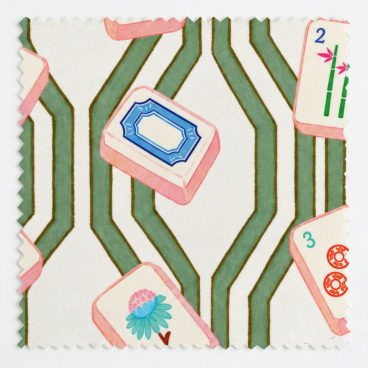 Four Winds Mahjong - Fabric - Painted Paper