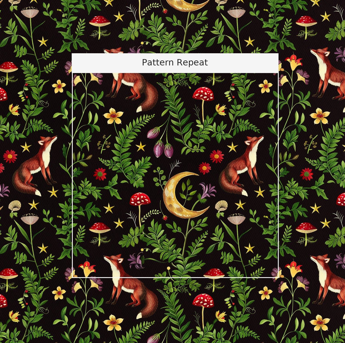 Foxfire Meadow - Fabric - Painted Paper