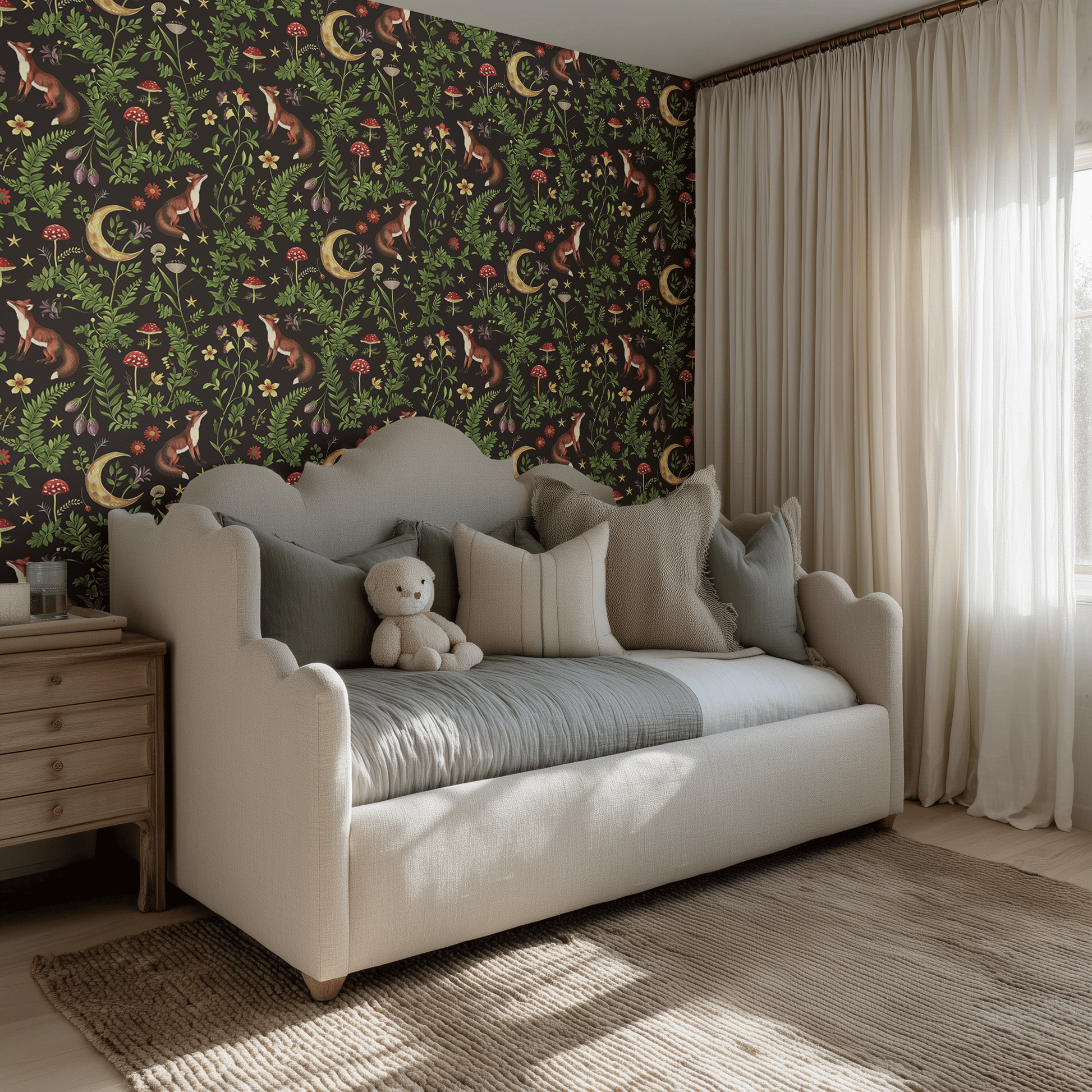 Foxfire Meadow Wallpaper - Painted Paper