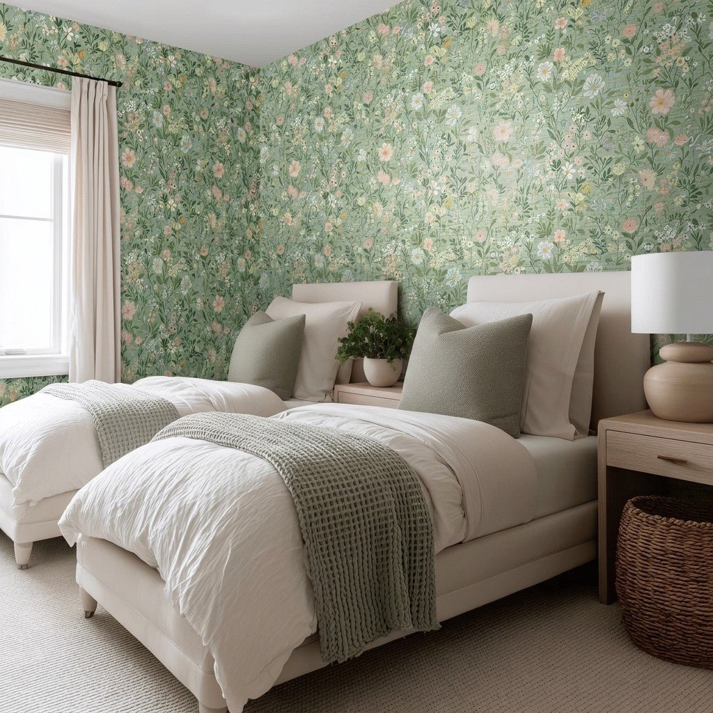 Francesca Faux Grasscloth Wallpaper - Painted Paper