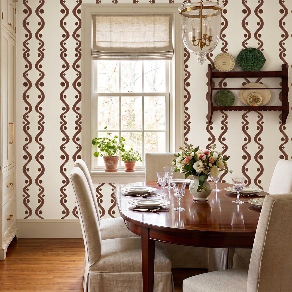 Frill Seeker - Chocolate Wallpaper - Painted Paper