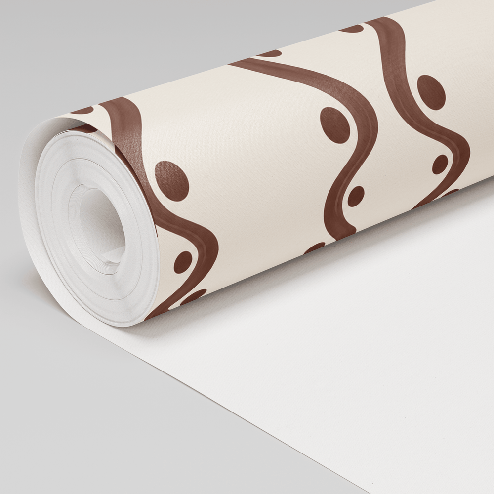 Frill Seeker - Chocolate Wallpaper - Painted Paper