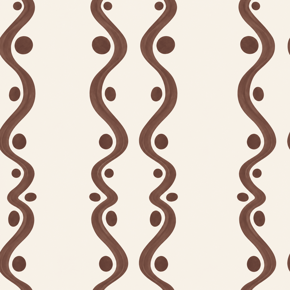 Frill Seeker - Chocolate Wallpaper - Painted Paper
