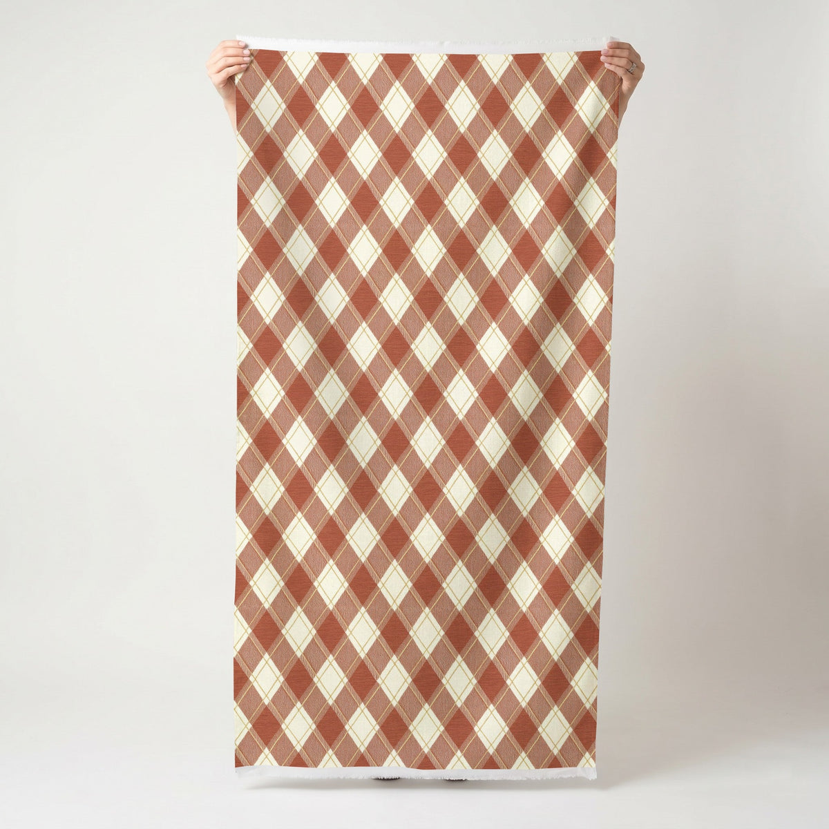 Frontier Argyle - Fabric - Painted Paper