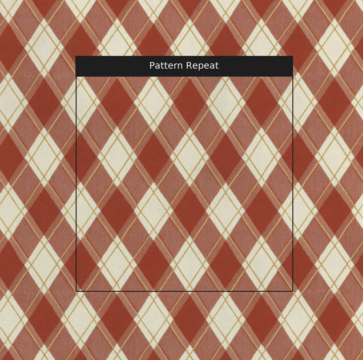 Frontier Argyle - Fabric - Painted Paper
