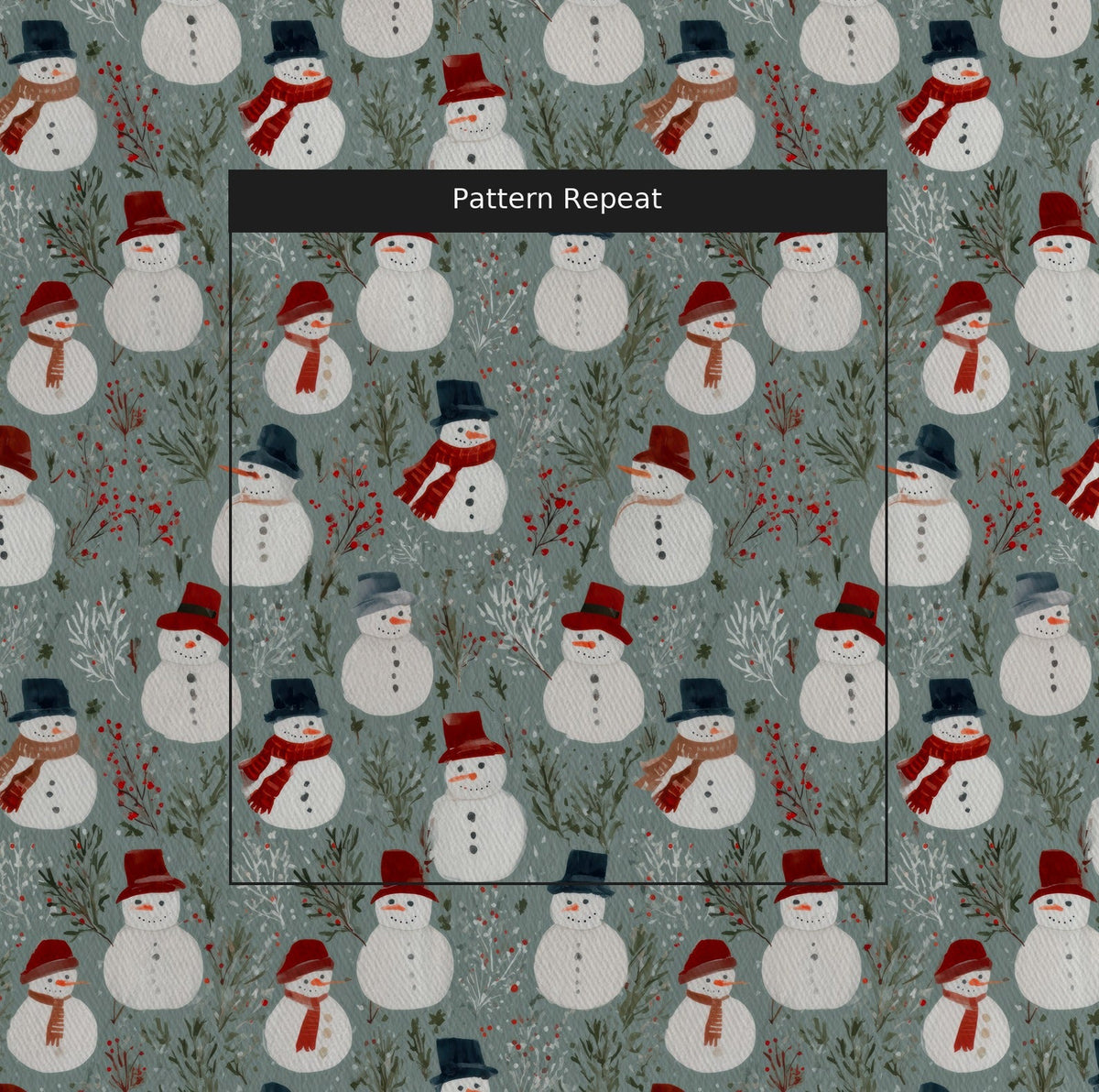Frosted Companions - Fabric - Painted Paper