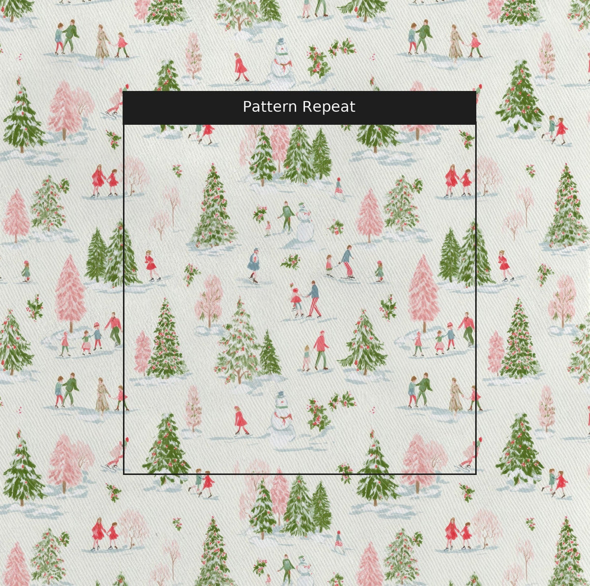 Frosted Forest - Fabric - Painted Paper
