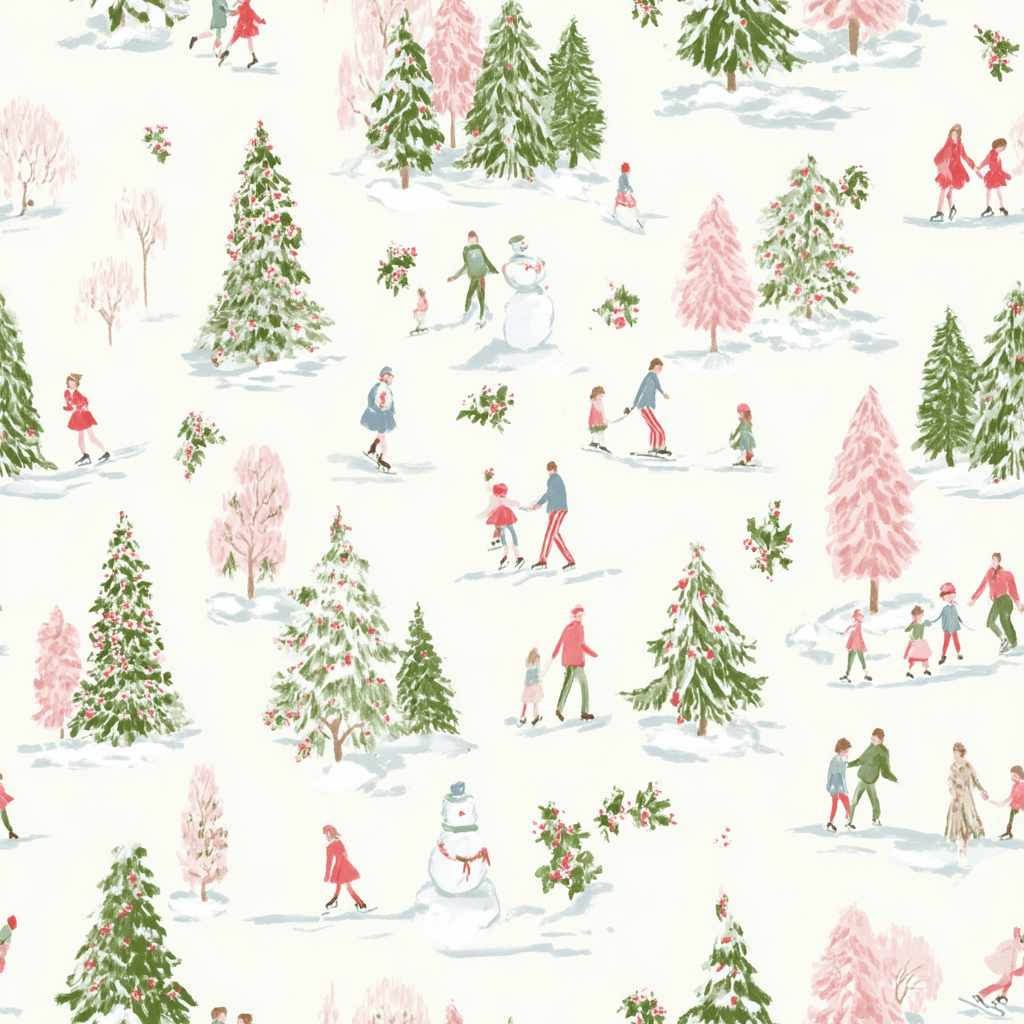 Frosted Forest Wallpaper - Painted Paper