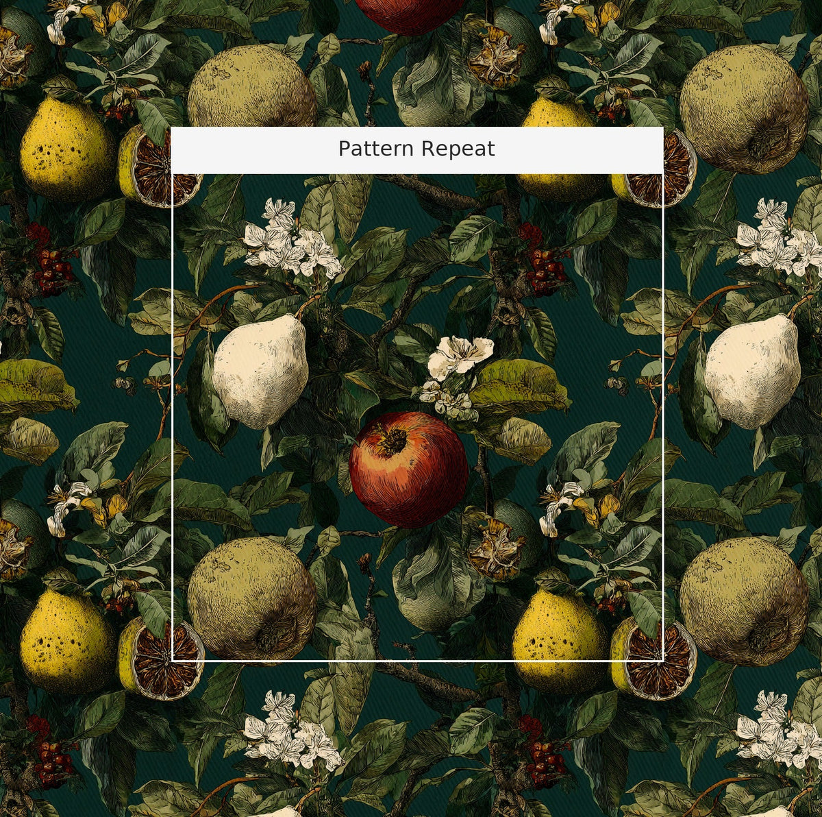 Fruitful Blooms - Fabric - Painted Paper