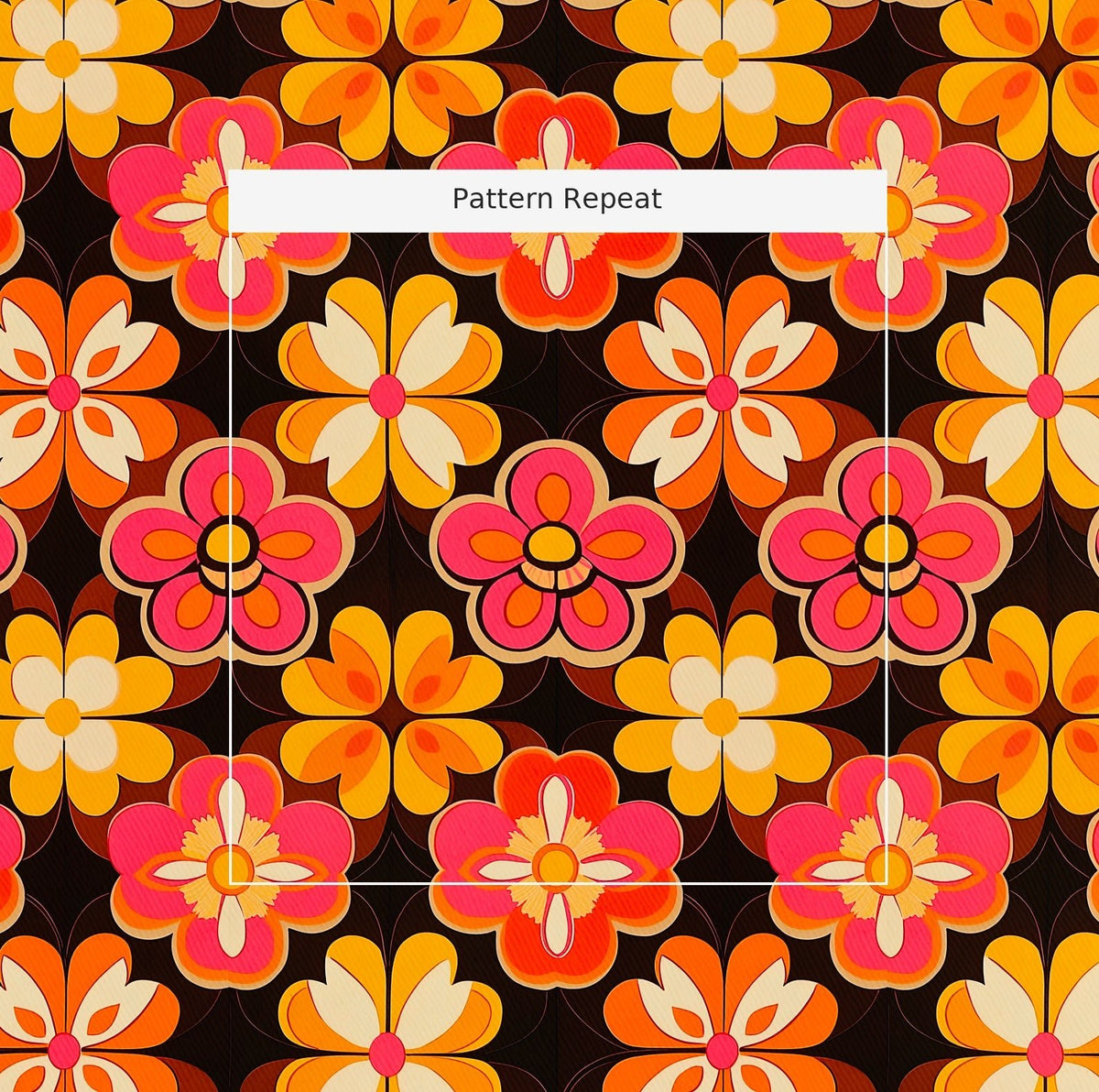 Funkadelic Flora - Fabric - Painted Paper