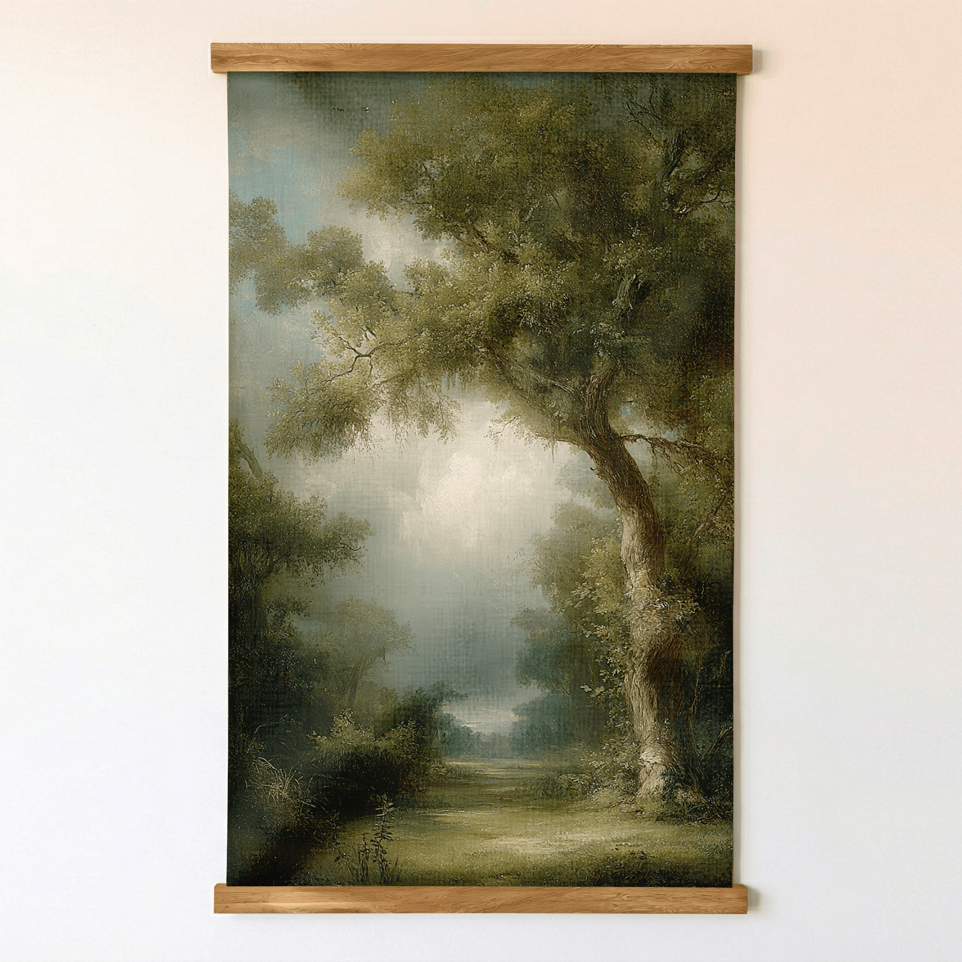 Garden at Nightfall - Tapestry - Painted Paper