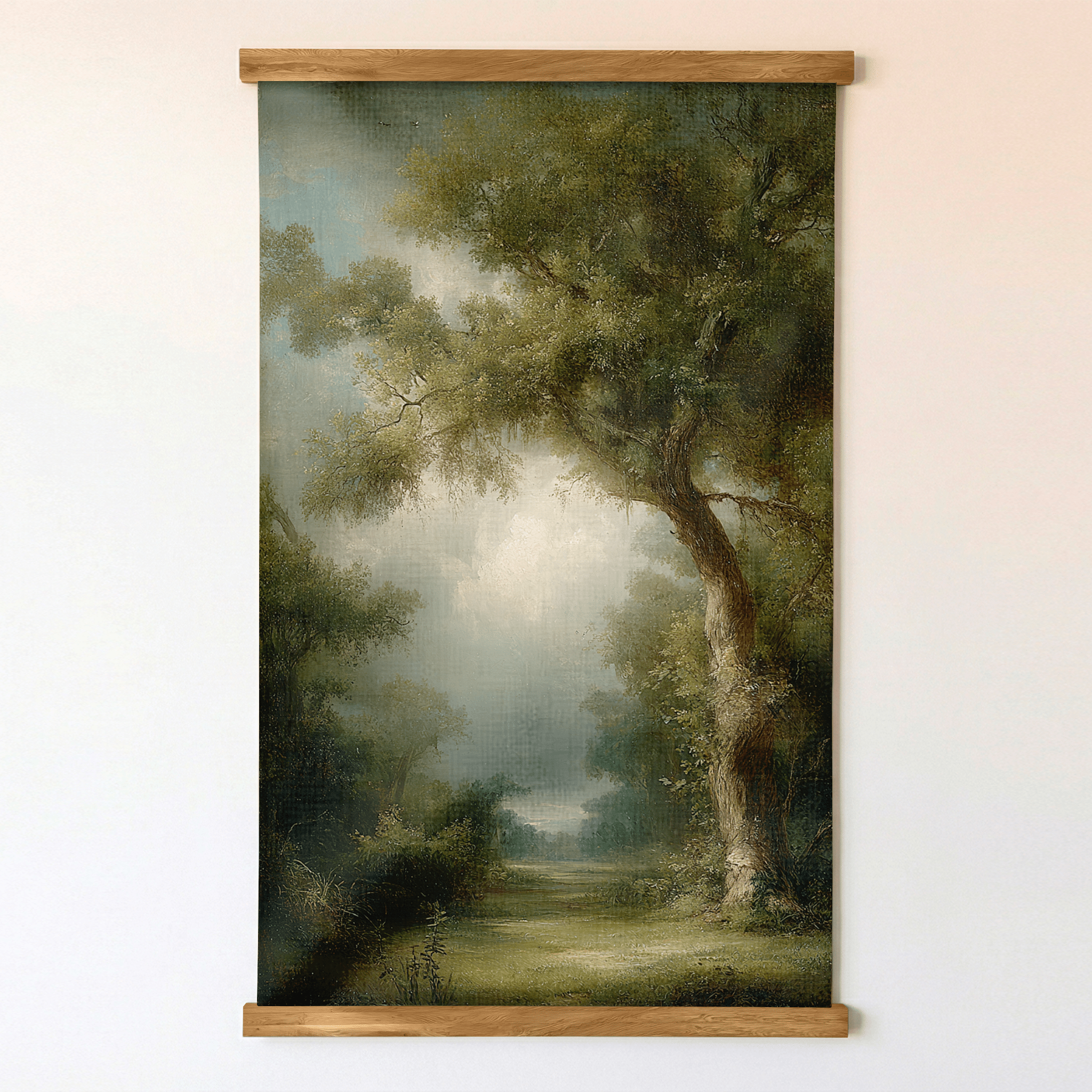 Garden at Nightfall - Tapestry - Painted Paper