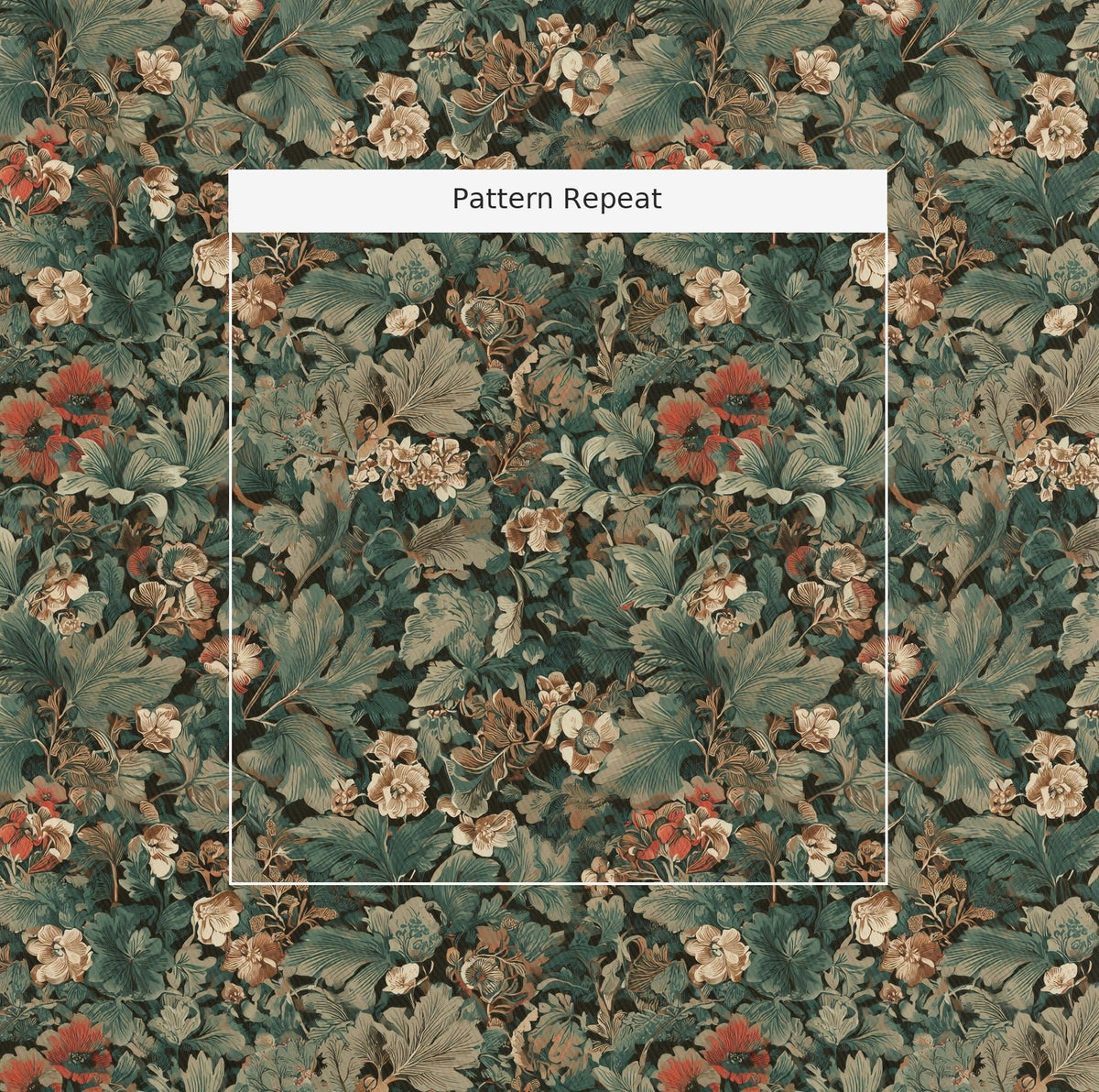 Garden Weave Pattern - Fabric - Painted Paper