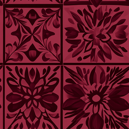 Garnet Mosaic Wallpaper - Painted Paper