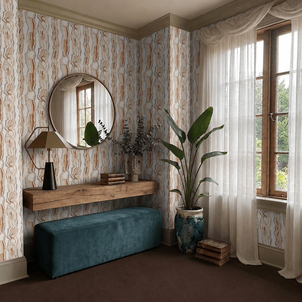 Geo Stripes Wallpaper - Painted Paper