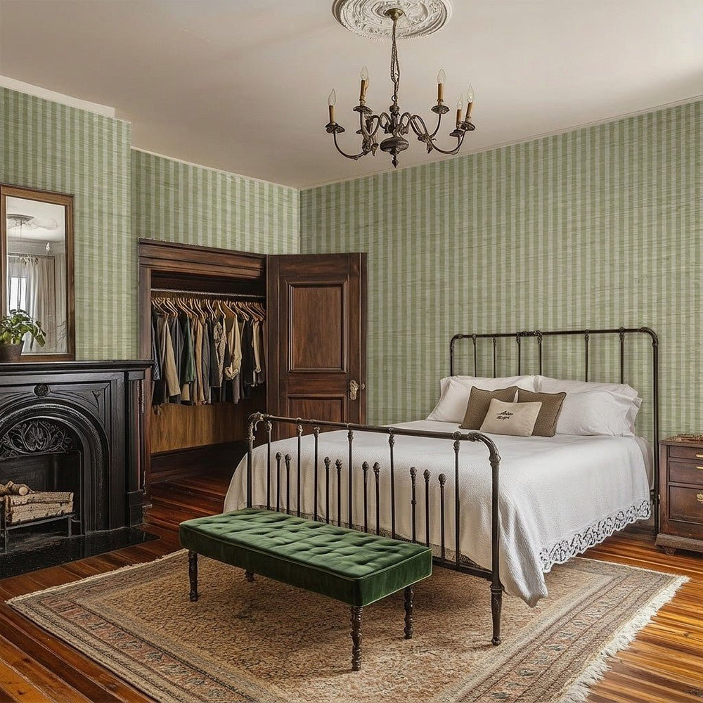 Gertrude Faux Grasscloth Wallpaper - Painted Paper
