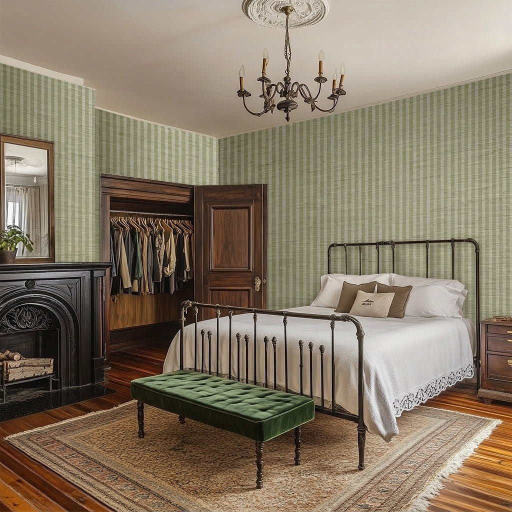 Gertrude Faux Grasscloth Wallpaper - Painted Paper