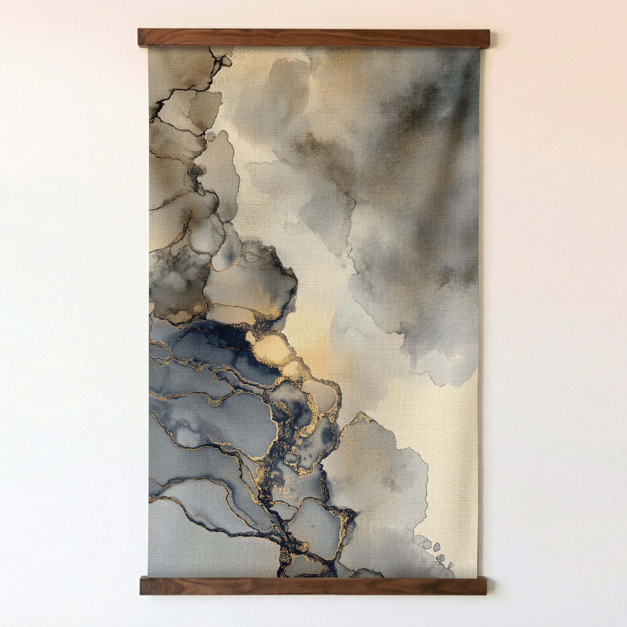 Gilded Current - Tapestry - Painted Paper