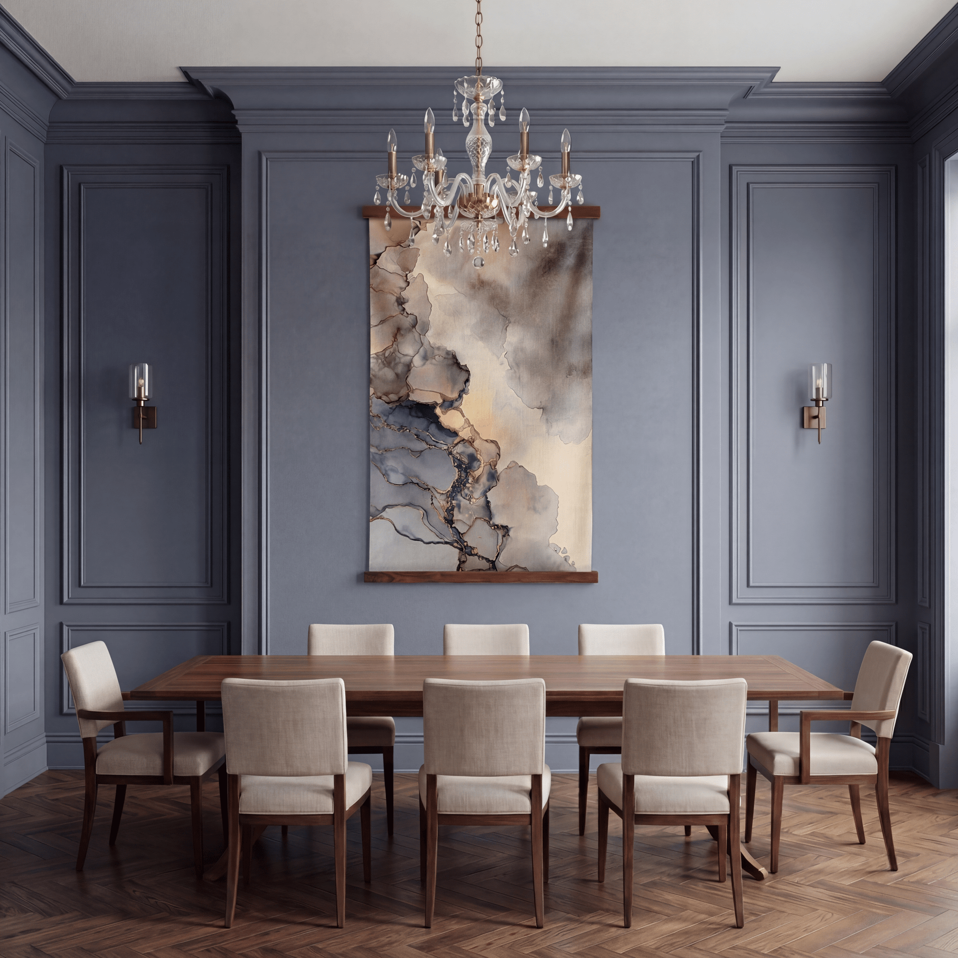 Gilded Current - Tapestry - Painted Paper