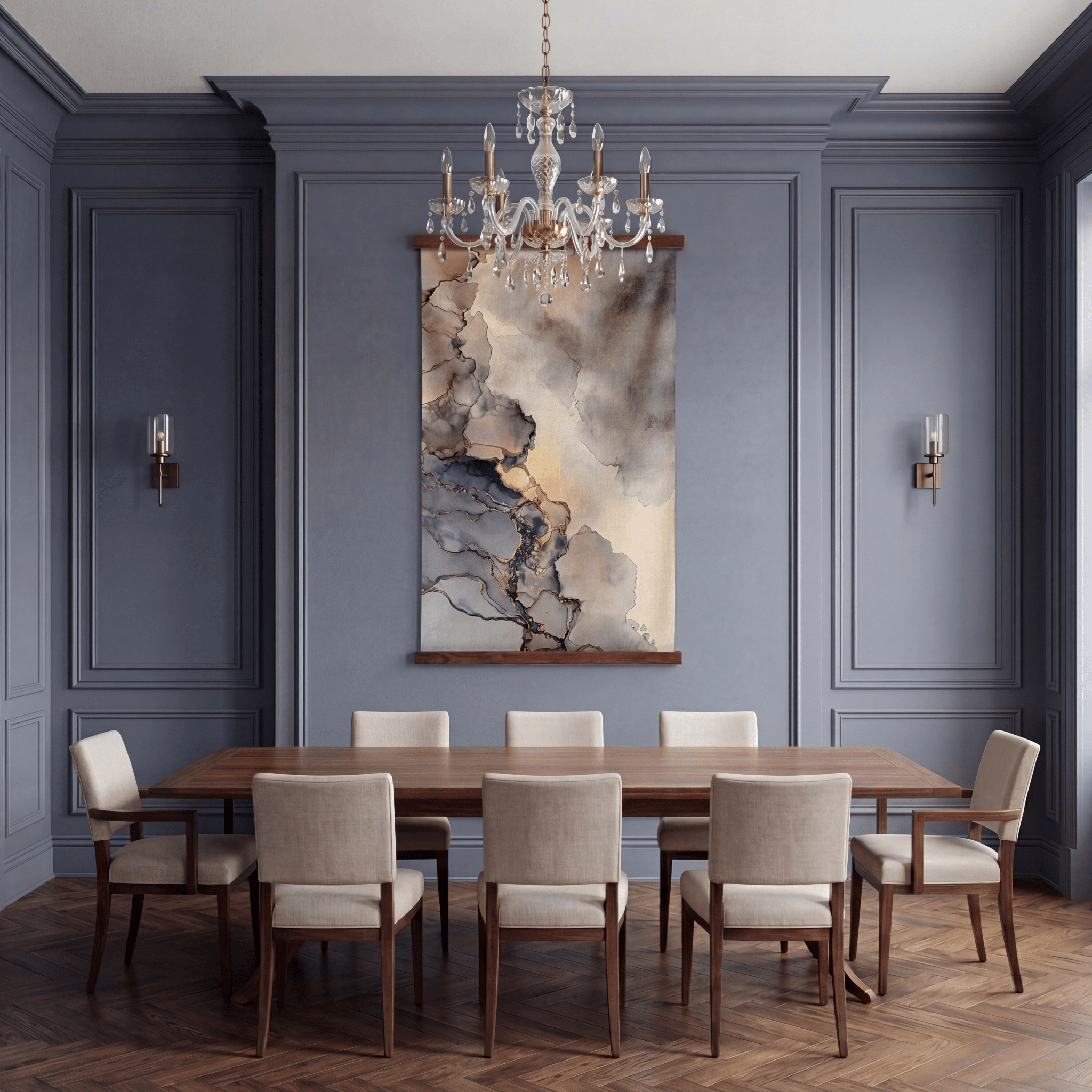 Gilded Current - Tapestry - Painted Paper