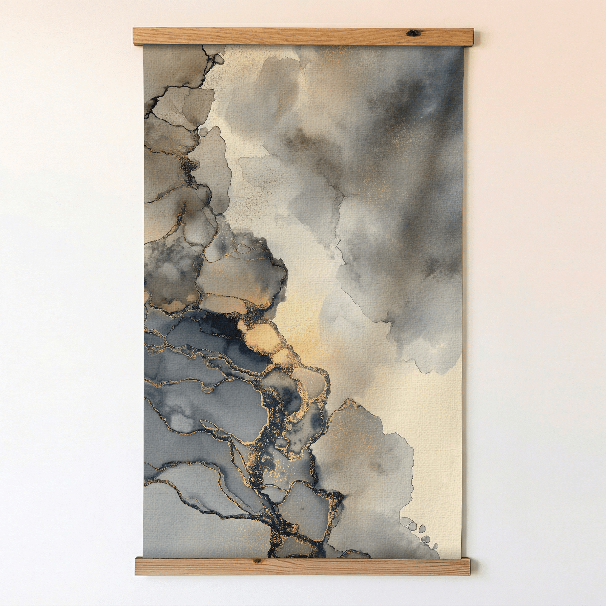 Gilded Current - Tapestry - Painted Paper