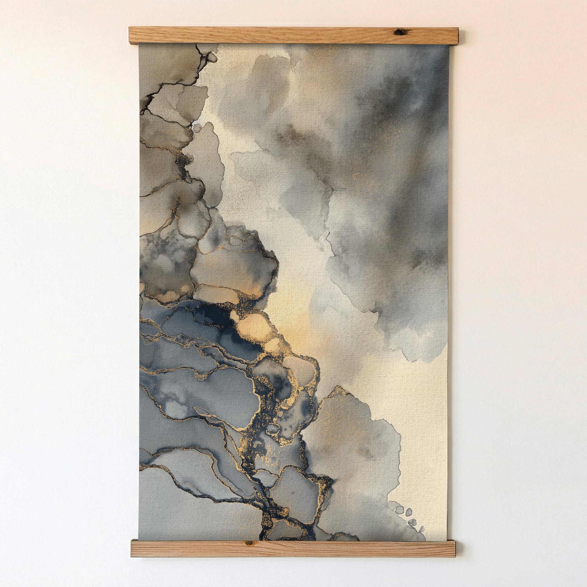 Gilded Current - Tapestry - Painted Paper