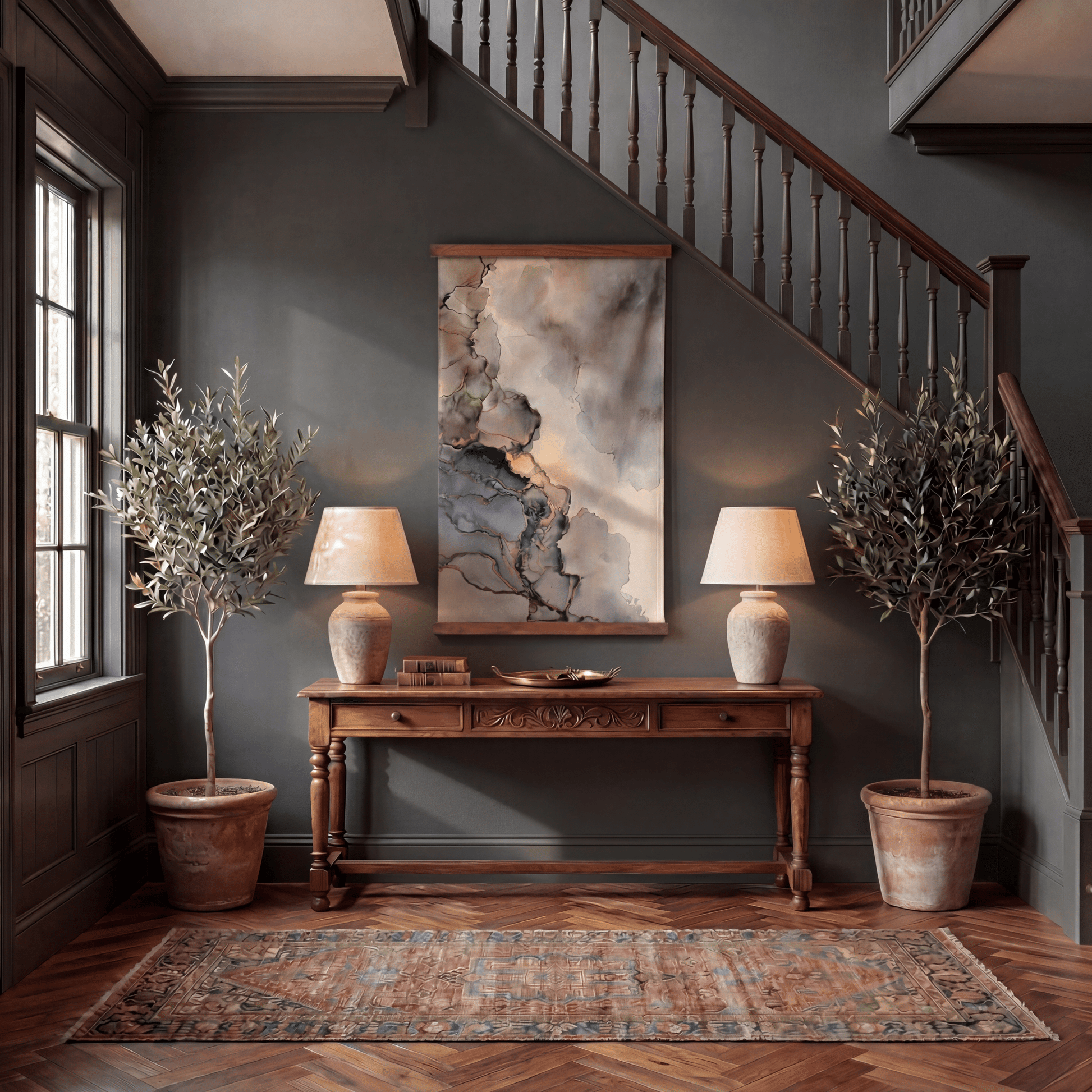 Gilded Current - Tapestry - Painted Paper