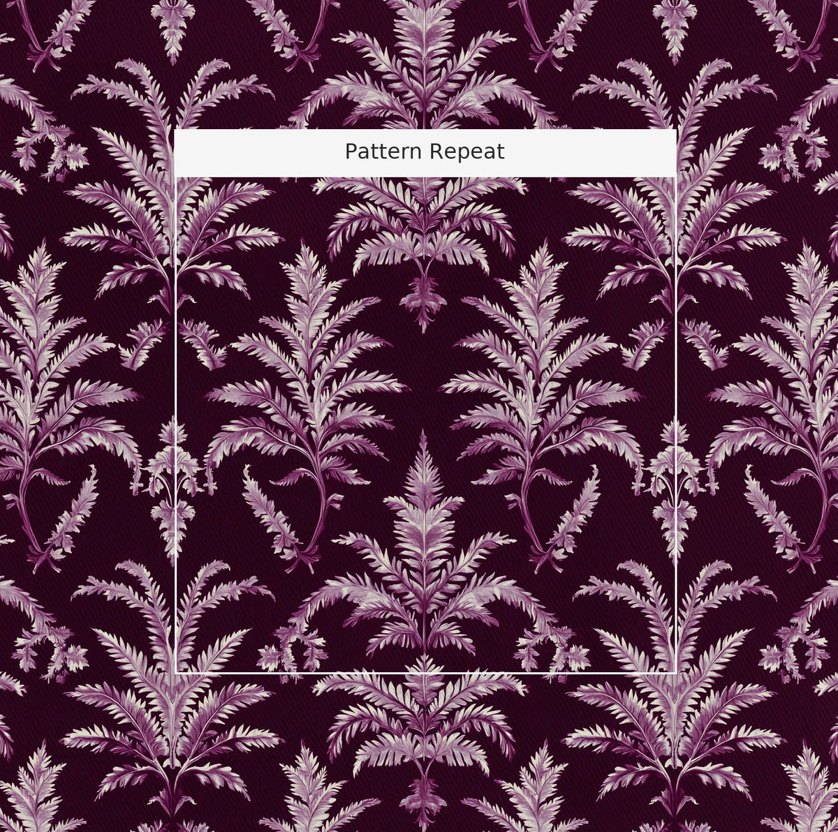 Gilded Ferns - Fabric - Painted Paper